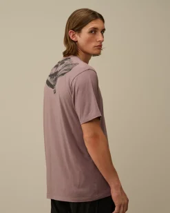 T-shirts & Polo<C.P. Company 30/1 Jersey Back Goggle T-Shirt Purple Dove
