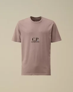 T-shirts & Polo<C.P. Company 24/1 Jersey Back Graphic T-Shirt Purple Dove
