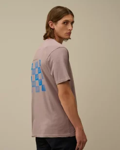 T-shirts & Polo<C.P. Company 24/1 Jersey Back Graphic T-Shirt Purple Dove