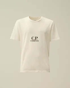 T-shirts & Polo<C.P. Company 24/1 Jersey Back Graphic T-Shirt Gauze White
