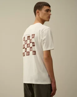 T-shirts & Polo<C.P. Company 24/1 Jersey Back Graphic T-Shirt Gauze White