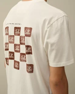 T-shirts & Polo<C.P. Company 24/1 Jersey Back Graphic T-Shirt Gauze White