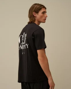 T-shirts & Polo<C.P. Company 30/1 Jersey Bold British Sailor T-Shirt Black