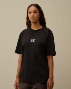 T-shirts & Polo<C.P. Company 30/1 Jersey Bold British Sailor T-Shirt Black