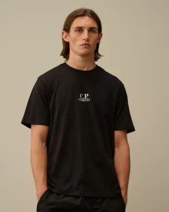 T-shirts & Polo<C.P. Company 30/1 Jersey Bold British Sailor T-Shirt Black