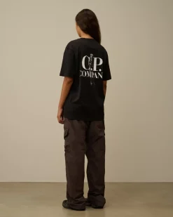 T-shirts & Polo<C.P. Company 30/1 Jersey Bold British Sailor T-Shirt Black