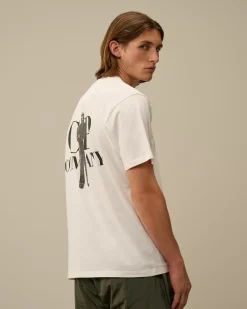 T-shirts & Polo<C.P. Company 30/1 Jersey Bold British Sailor T-Shirt Gauze White