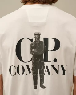 T-shirts & Polo<C.P. Company 30/1 Jersey Bold British Sailor T-Shirt Gauze White