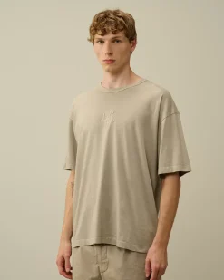T-shirts & Polo<C.P. Company 20/1 Jersey Boxy Logo T-Shirt Vintage Khaki – Beige