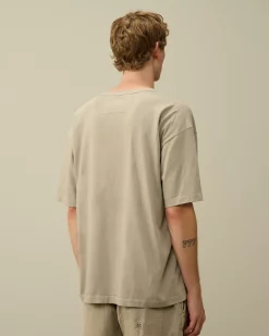 T-shirts & Polo<C.P. Company 20/1 Jersey Boxy Logo T-Shirt Vintage Khaki – Beige