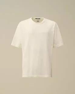 T-shirts & Polo<C.P. Company 20/1 Jersey Boxy Logo T-Shirt Gauze White