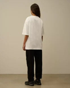 T-shirts & Polo<C.P. Company 20/1 Jersey Boxy Logo T-Shirt Gauze White