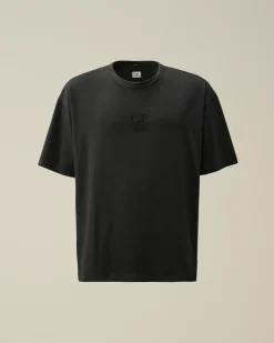 T-shirts & Polo<C.P. Company 20/1 Jersey Boxy Logo T-Shirt Black Sand