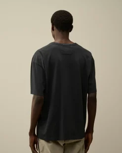 T-shirts & Polo<C.P. Company 20/1 Jersey Boxy Logo T-Shirt Black Sand