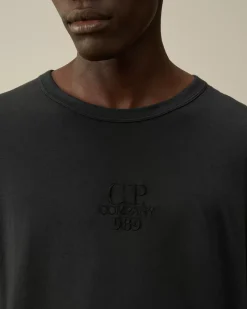 T-shirts & Polo<C.P. Company 20/1 Jersey Boxy Logo T-Shirt Black Sand