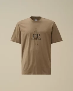 T-shirts & Polo<C.P. Company 30/1 Jersey British Sailor T-Shirt Walnut – Beige