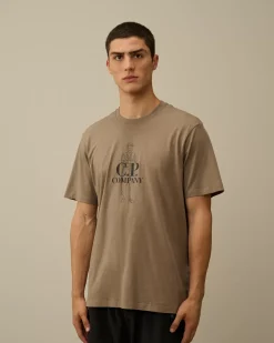 T-shirts & Polo<C.P. Company 30/1 Jersey British Sailor T-Shirt Walnut – Beige