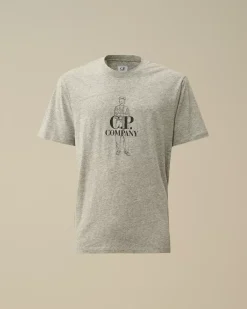 T-shirts & Polo<C.P. Company 30/1 Jersey British Sailor T-Shirt Greystone Melange