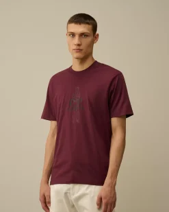 T-shirts & Polo<C.P. Company 30/1 Jersey British Sailor T-Shirt Potent Purple