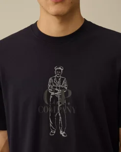 T-shirts & Polo<C.P. Company 30/1 Jersey British Sailor T-Shirt Total Eclipse – Blue