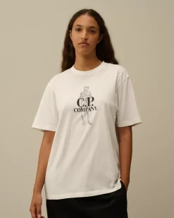 T-shirts & Polo<C.P. Company 30/1 Jersey British Sailor T-Shirt Gauze White