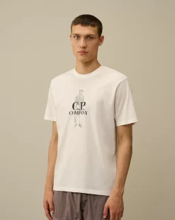 T-shirts & Polo<C.P. Company 30/1 Jersey British Sailor T-Shirt Gauze White