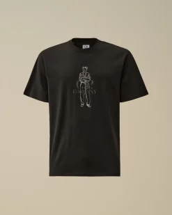 T-shirts & Polo<C.P. Company 30/1 Jersey British Sailor T-Shirt Black