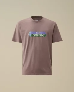 T-shirts & Polo<C.P. Company 30/1 Jersey 3D Logo T-Shirt Purple Dove