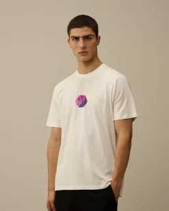 T-shirts & Polo<C.P. Company 30/1 Jersey Logo Graphics T-Shirt Gauze White