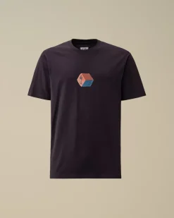 T-shirts & Polo<C.P. Company 30/1 Jersey Logo Graphics T-Shirt Nightshade – Purple