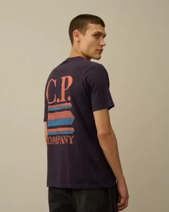T-shirts & Polo<C.P. Company 30/1 Jersey Logo Graphics T-Shirt Nightshade – Purple
