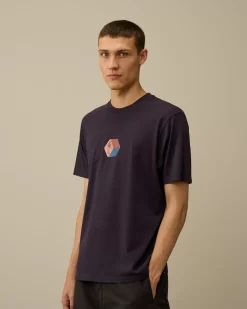 T-shirts & Polo<C.P. Company 30/1 Jersey Logo Graphics T-Shirt Nightshade – Purple
