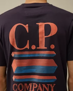 T-shirts & Polo<C.P. Company 30/1 Jersey Logo Graphics T-Shirt Nightshade – Purple