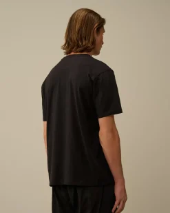 T-shirts & Polo<C.P. Company 30/1 Jersey Logo Label T-Shirt Black