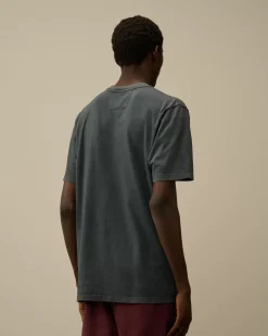 T-shirts & Polo<C.P. Company 24/1 Jersey Logo Label T-Shirt Black Sand