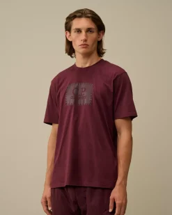 T-shirts & Polo<C.P. Company 30/1 Jersey Logo Label T-Shirt Potent Purple