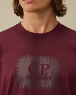 T-shirts & Polo<C.P. Company 30/1 Jersey Logo Label T-Shirt Potent Purple