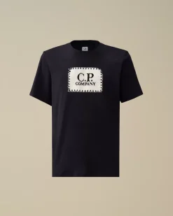 T-shirts & Polo<C.P. Company 30/1 Jersey Logo Label T-Shirt Total Eclipse – Blue