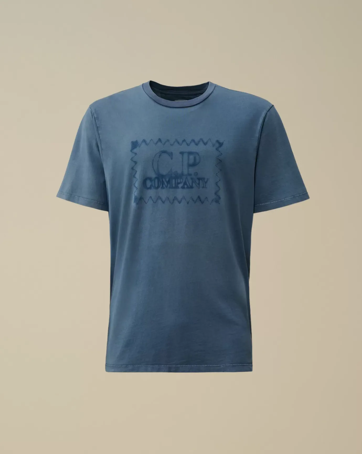 T-shirts & Polo<C.P. Company 24/1 Jersey Logo Label T-Shirt Estate Blue