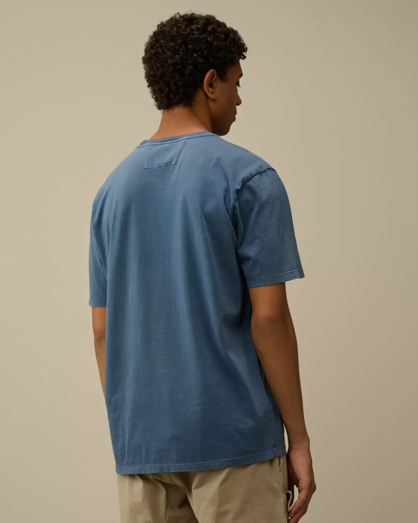 T-shirts & Polo<C.P. Company 24/1 Jersey Logo Label T-Shirt Estate Blue