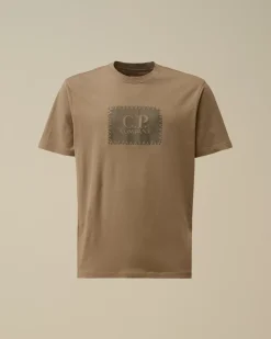 T-shirts & Polo<C.P. Company 30/1 Jersey Logo Label T-Shirt Walnut – Beige