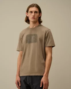 T-shirts & Polo<C.P. Company 30/1 Jersey Logo Label T-Shirt Walnut – Beige