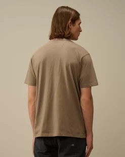T-shirts & Polo<C.P. Company 30/1 Jersey Logo Label T-Shirt Walnut – Beige