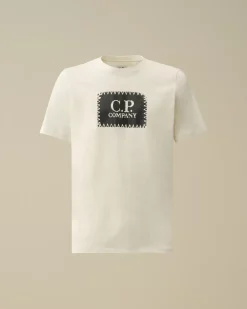 T-shirts & Polo<C.P. Company 30/1 Jersey Logo Label T-Shirt Gauze White