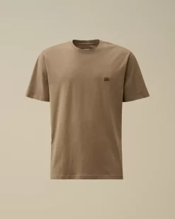 T-shirts & Polo<C.P. Company 30/1 Jersey Logo Patch T-Shirt Walnut – Beige