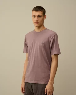 T-shirts & Polo<C.P. Company 30/1 Jersey Logo Patch T-Shirt Purple Dove