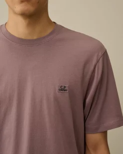 T-shirts & Polo<C.P. Company 30/1 Jersey Logo Patch T-Shirt Purple Dove