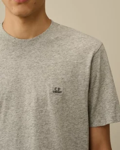 T-shirts & Polo<C.P. Company 30/1 Jersey Logo Patch T-Shirt Greystone Melange
