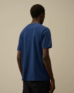T-shirts & Polo<C.P. Company 20/1 Jersey Mixed Logo T-Shirt Estate Blue