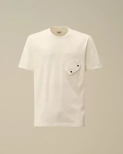T-shirts & Polo<C.P. Company 20/1 Jersey Mixed Logo T-Shirt Gauze White